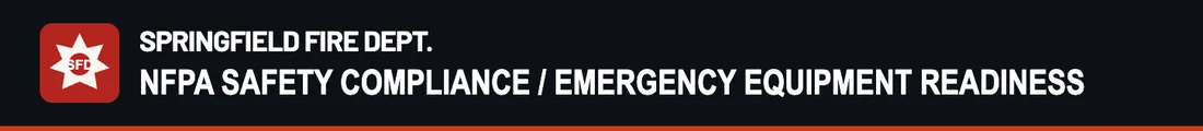 Portal header: Springfield Fire Dept., NFPA Safety Compliance / Emergency Equipment Readiness